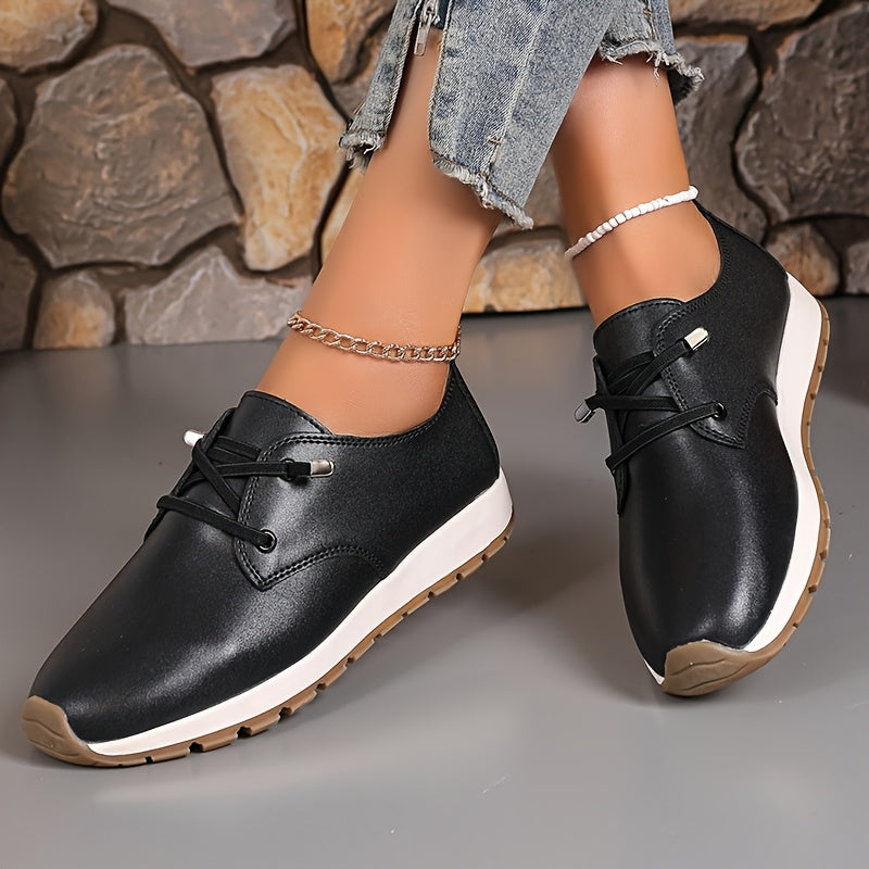 Women's Solid Color Loafers Flat Shoes Comfortable Casual Slip-On