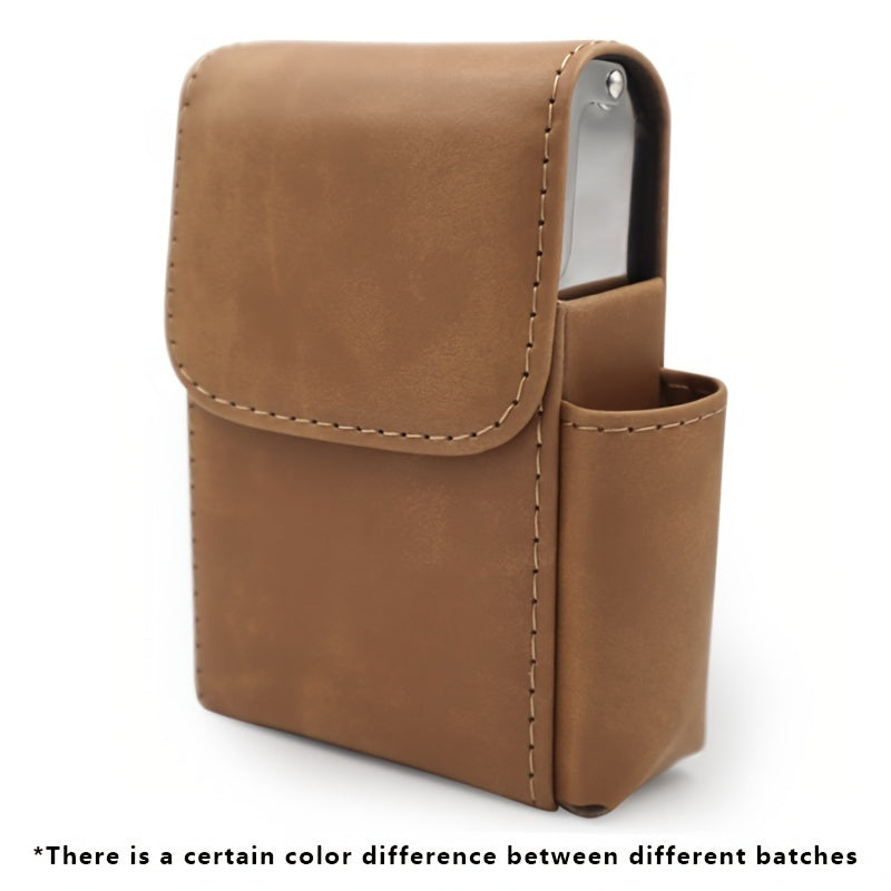 Unisex Metal Cigarette Box Lighter Holder Travel Storage