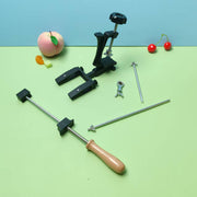 Diamond fixed angle knife sharpener with adjustable tension ergonomic handle for chefs and home cooks