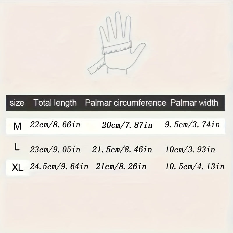 Durable Breathable Full Finger Cycling Gloves Non-Slip Touch Screen Polyester