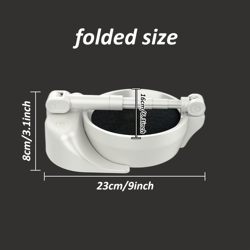 Campana extractora plegable con ventilador de escape de 3 velocidades para cocina interior, barbacoa, olla caliente, parrilla, recargable por USB, compacta, ligera, blanca