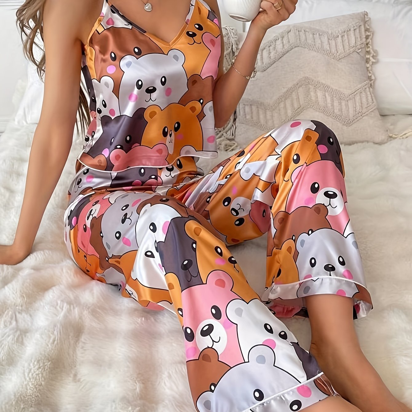 Kattalar uchun rang-barang multfilm suspender shimlar yozgi to'qilgan polyester elastikatsiya qilinmagan