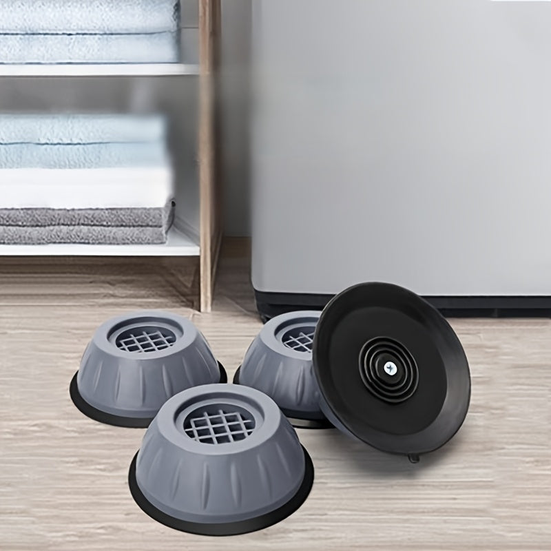 4 ta anti-slip kir yuvish mashinasi mato to'plami | Zarbani yutish imkonini beradi | Xususiyatlar: Suv o'tkazmaydigan va ko'tarilgan asos | Zarbani yutuvchi tutqichlar kiradi | Yuvish mashinasi polini himoya qilish uchun mustahkam plastikdan yasalgan