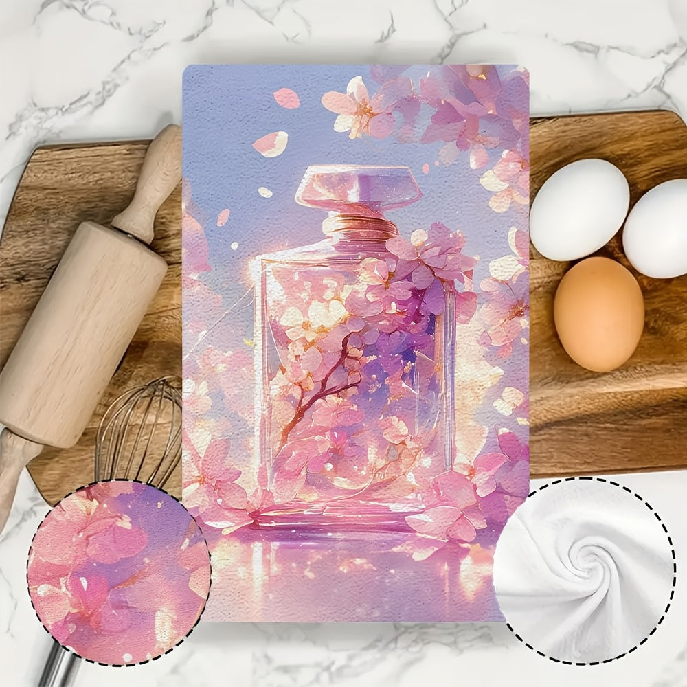 Set of 2 Ultra Soft Kitchen Towels 16x24 Inches Highly Absorbent Dish Hand Towels