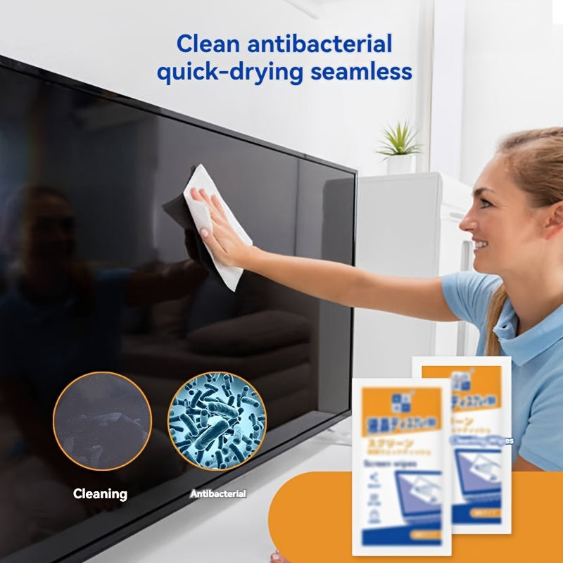 40 Alcohol-Free LCD Screen Wipes, Pre-Moistened, Portable for Computers Phones Cameras