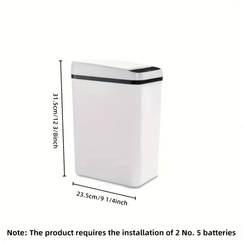 Cubo de basura con sensor inteligente, apertura de tapa con un botón y tapa sellada para control de olores