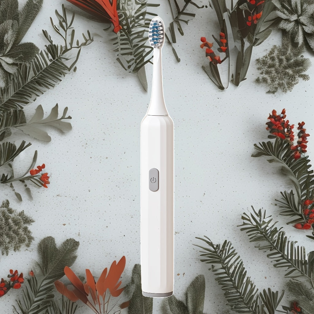 Электрическая зубная щетка для взрослых с 3 насадками для глубокой очистки, путешествий и отбеливания