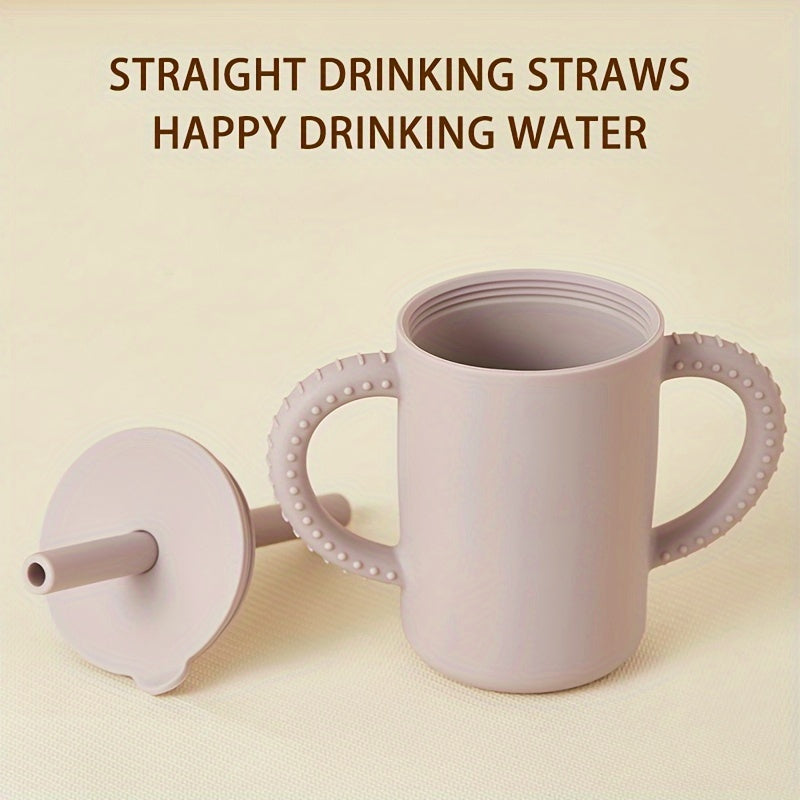 Taza de bebé con boquilla de silicona para niños pequeños, sin BPA, a prueba de fugas, duradera, de 0 a 3 años