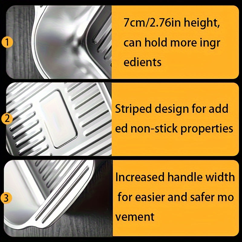 Oven va qovurish uchun qopqog'li 2/4 Katta hajmdagi yopishmaydigan zanglamaydigan po'latdan yasalgan pishirish panolari