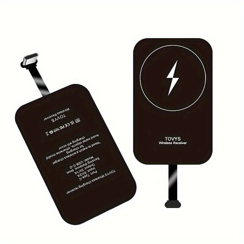 Wireless Charging Receiver for Type-C Devices Fast Qi Wireless Charging Adapter for iPhone Android Huawei Redmi