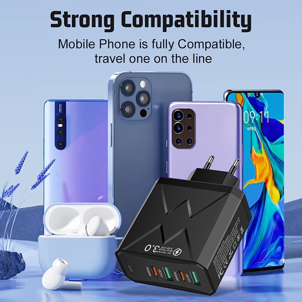 iPhone va Samsung uchun 4 portli 40W tez zaryadlash USB C zaryadlovchi