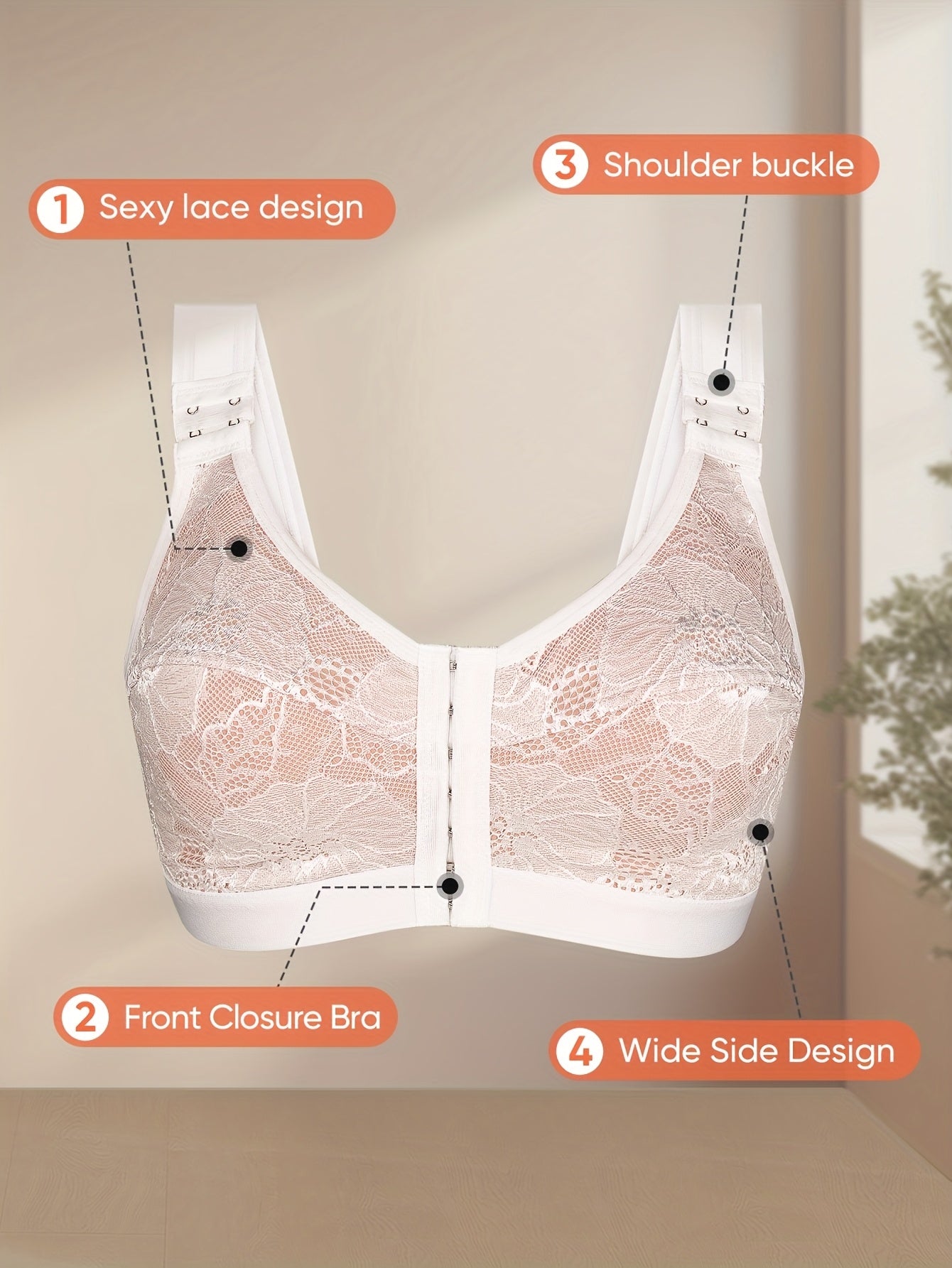 Plus Size Seamless Full Coverage Bra Wide Bottom Support Breathable