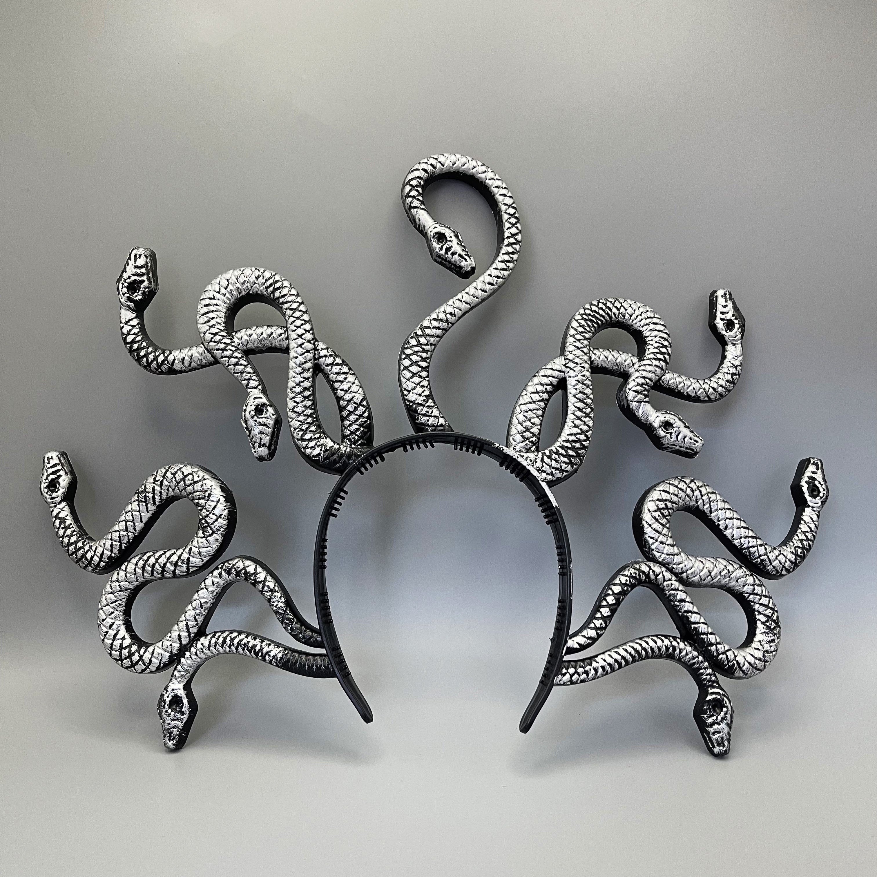 Antique Distressed Medusa Snake Headband Costume Accessory for Halloween Parties