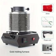 3kg Metal Melting Furnace Kit with Stainless Steel Crucible and Ceramic Insulation