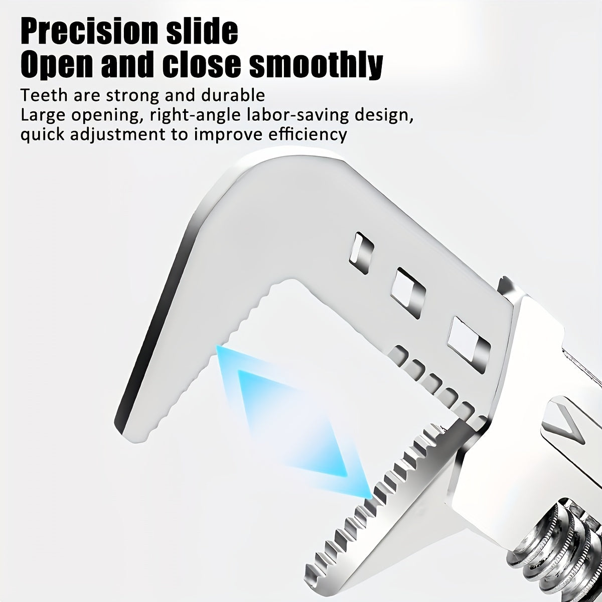 Large Opening Adjustable Wrench for Pipes and Fittings, Auto Repair