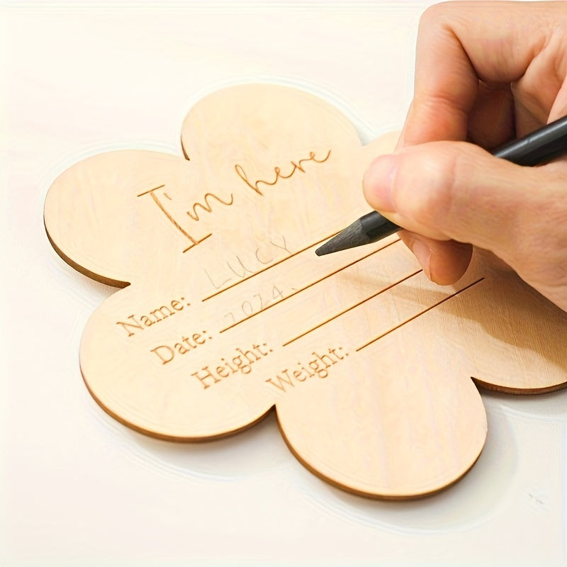 Flower Birth Plaque Memorial Gift for Baby and Child