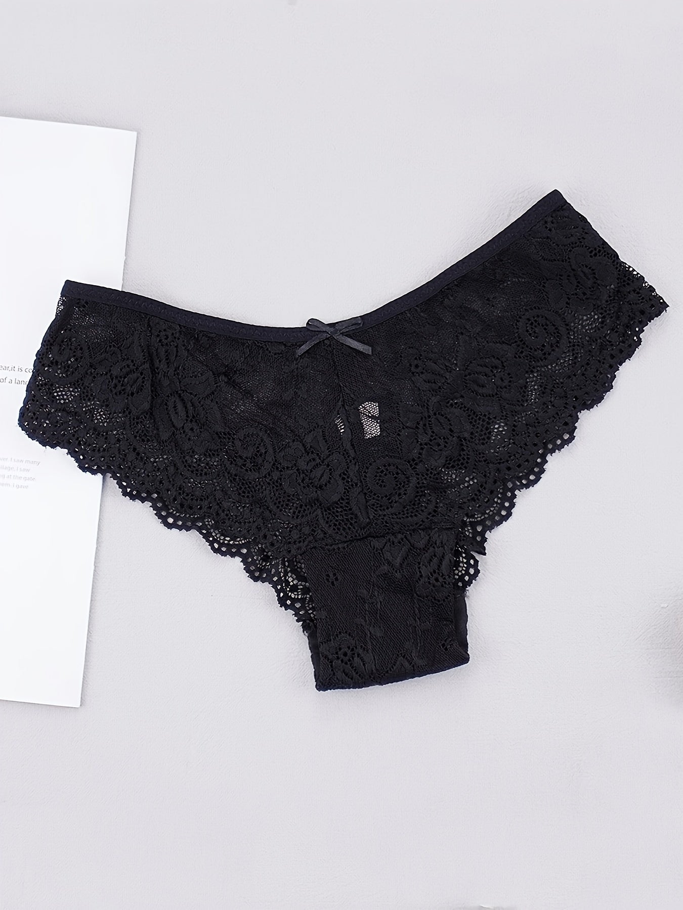 Women's Low Waist Lace Panties 6 Pack Comfortable Seamless Underwear