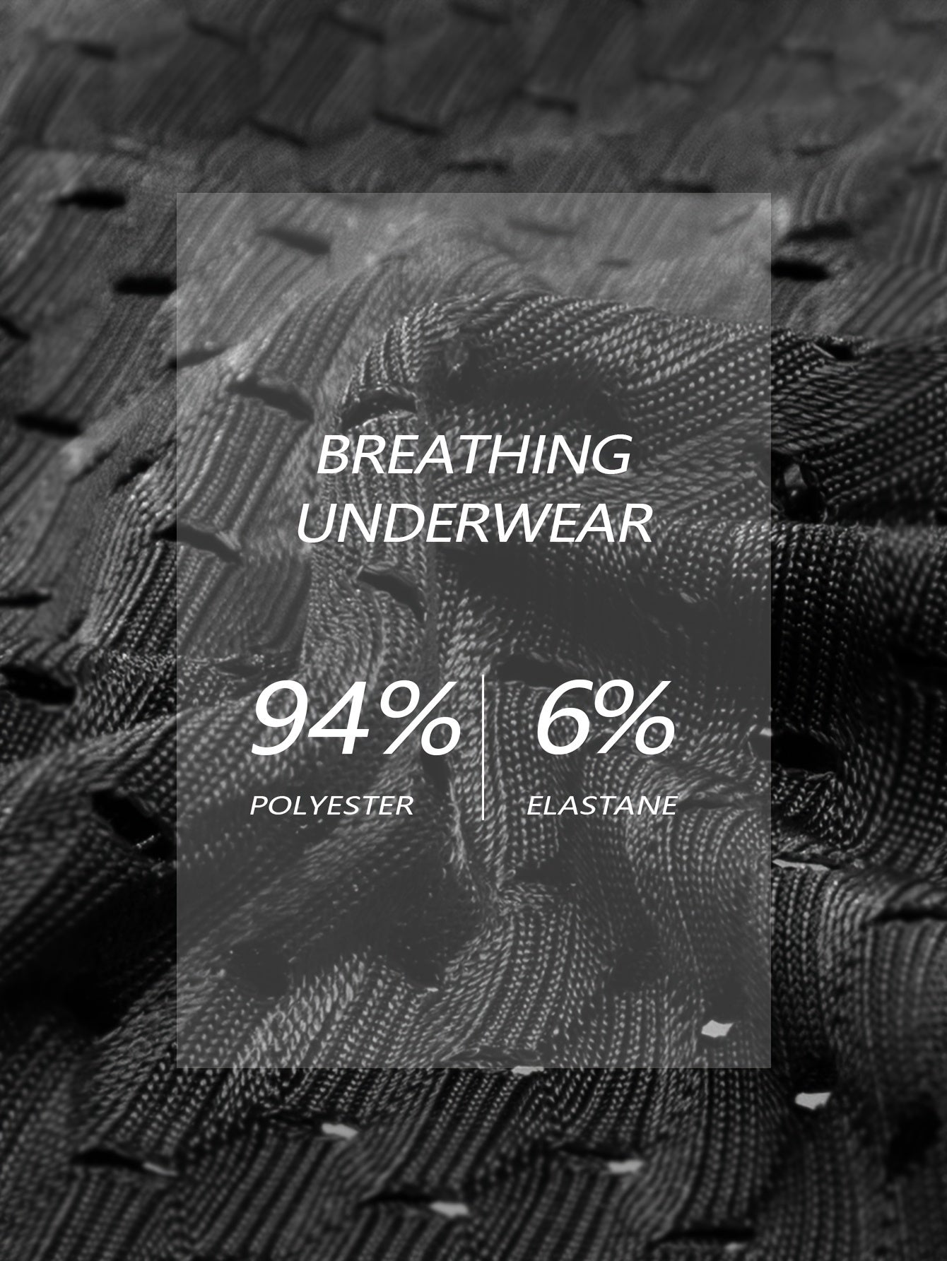 Men's Breathable Mesh Boxer Briefs 4 Pack Semi-Sheer Shortie Polyester Elastane