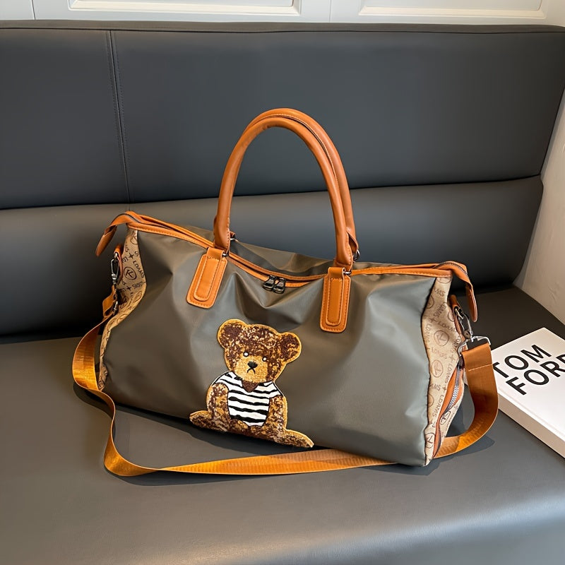 Bolsa de viaje estilo casual de gran capacidad para fitness, yoga, deportes, negro