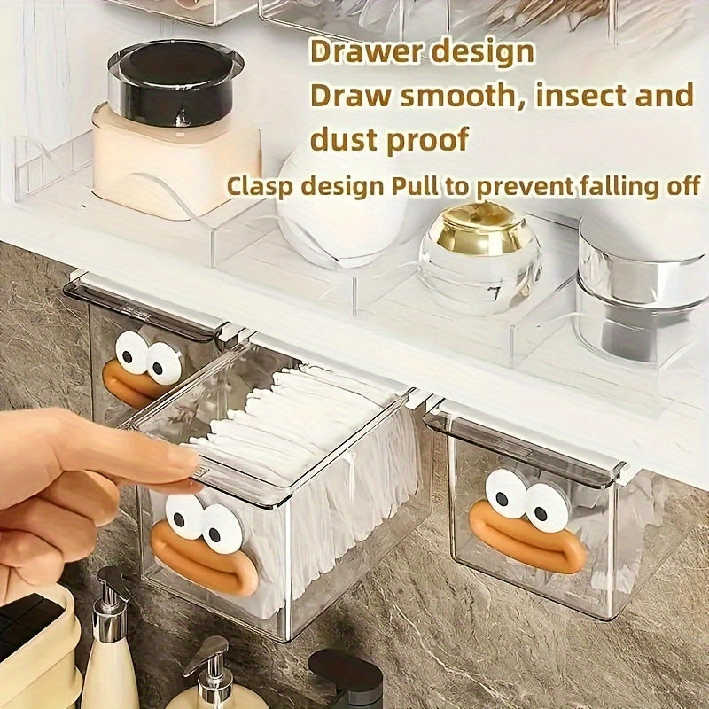 Waterproof Plastic Under-Mirror Organizer for Bathroom and Kitchen Storage