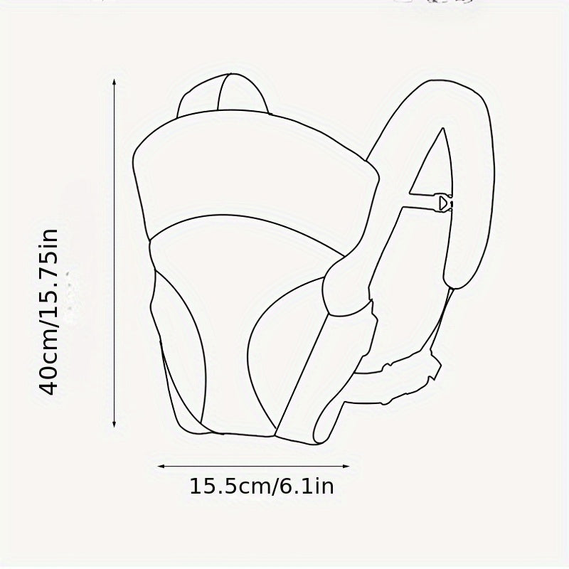 Kids Carrier with Hat Adjustable Straps Polyester Front and Back Carry in Black Red Blue Orange