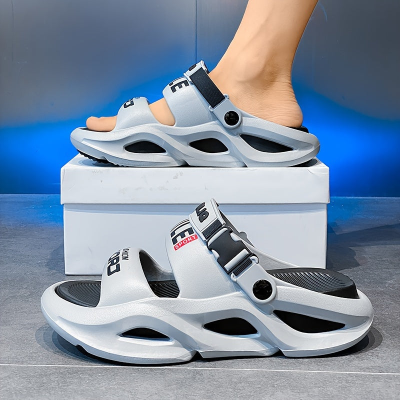 Men's Summer Slides with Thick Soles Breathable EVA Indoor Outdoor Water Park