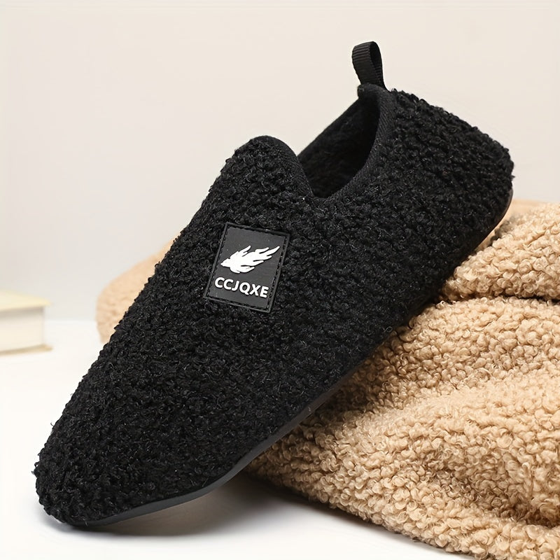 Women's Fleece-Lined Indoor Slippers Warm Plush Home Shoes