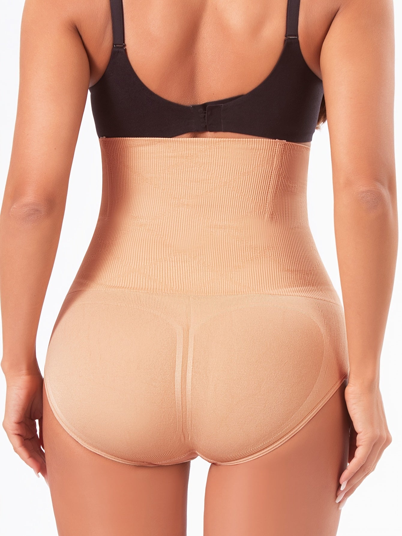 High-Waist Seamless Compression Panties for Shaping and Lifting Buttocks with Breathable Knit Fabric