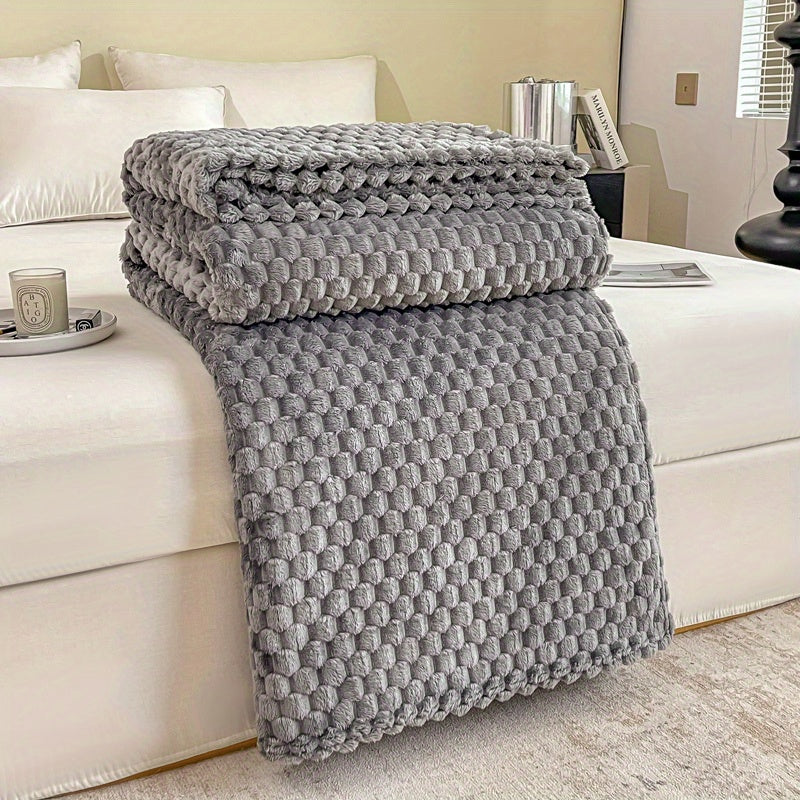 Cozy 3D Fleece Throw Blanket for Couch or Bed Large Plush Sherpa Warm