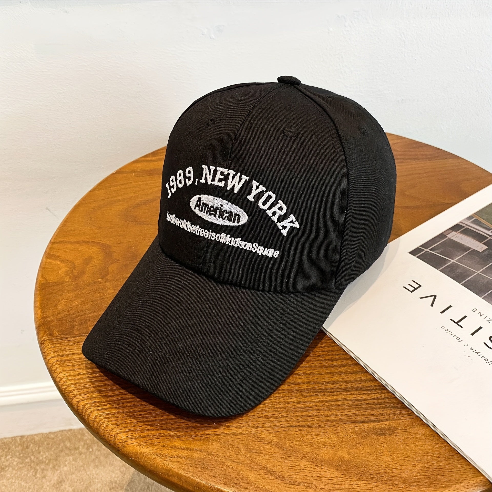 Vintage 1989 Embroidered Baseball Cap Breathable Polyester Snapback for Casual Wear