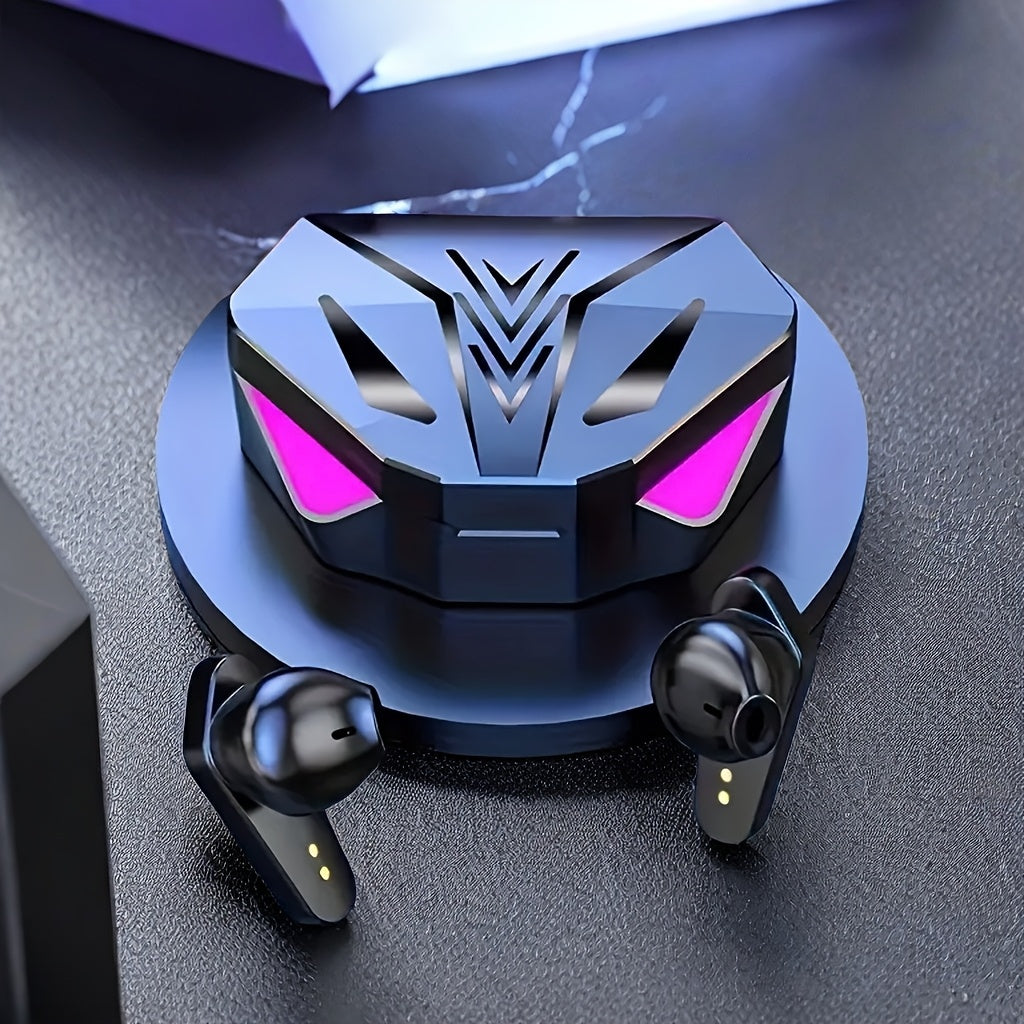 Wireless Gaming Earbuds with LED Lighting Noise Cancellation Low Latency Digital Display Stereo Sound