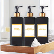 3-Piece Soap Dispenser Set Waterproof Labels Bathroom Accessories Home Decor
