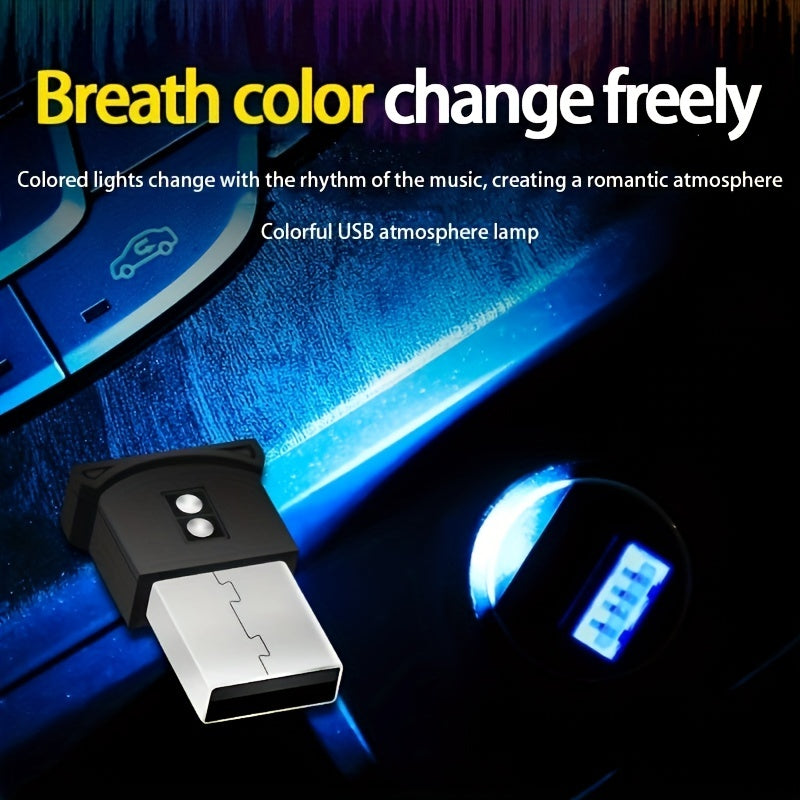 Luz de ambiente LED para interior de coche, lámpara de neón de 8 colores que cambia, enchufar y usar