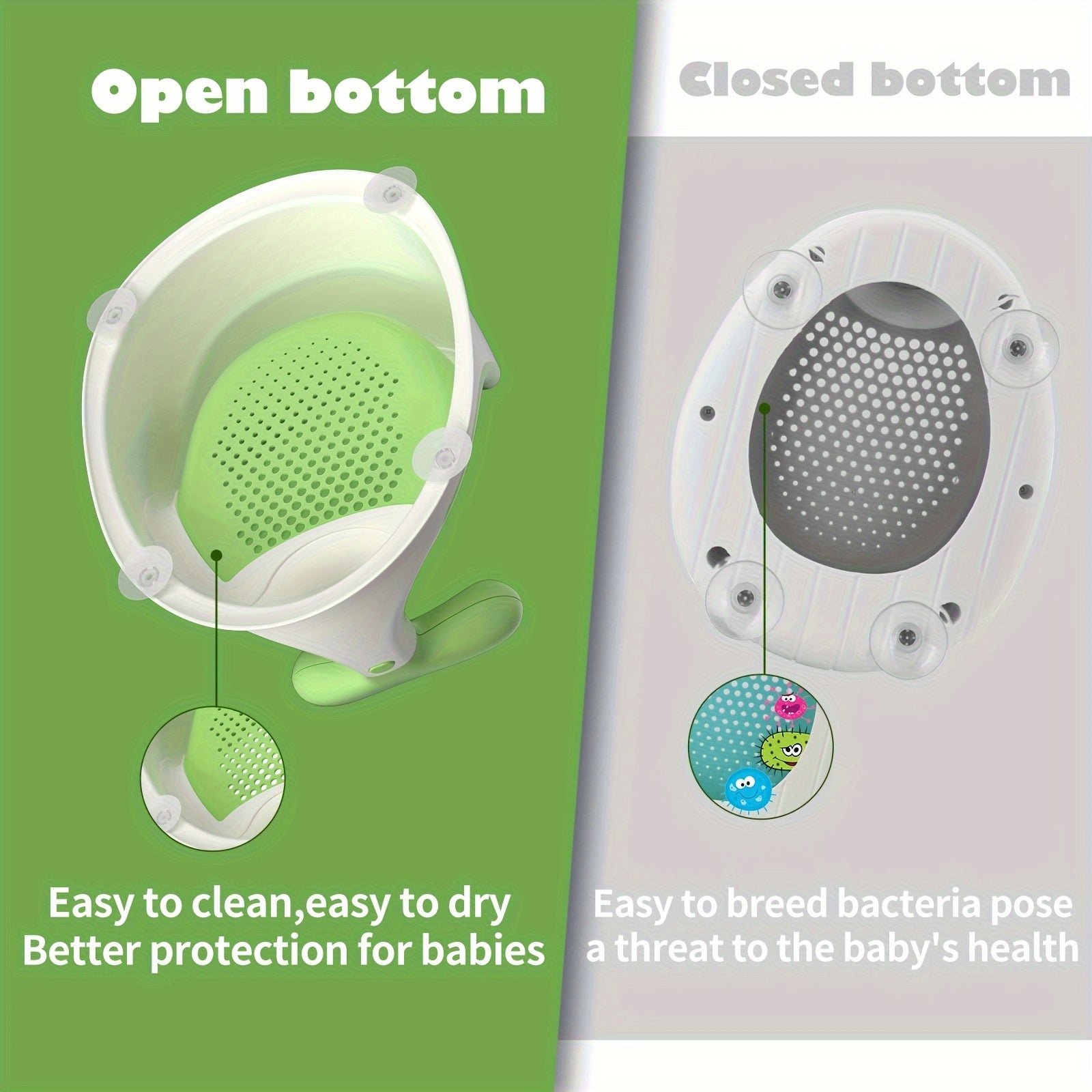 Baby Bath Seat for Toddlers 6 Months Plus Non-Slip Silicone Bathtub Chair