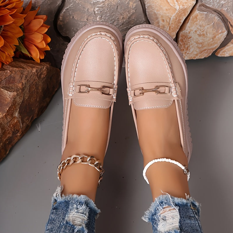 Women's Slip-On Loafers Synthetic Flat Shoes Non-Slip All-Season