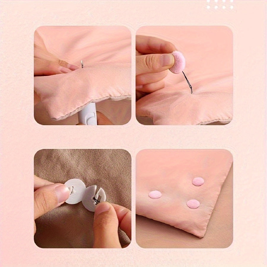 Set of 8 Duvet Clips with 1.98 cm Snap Fasteners and Detachable Buttons for Bedding Security
