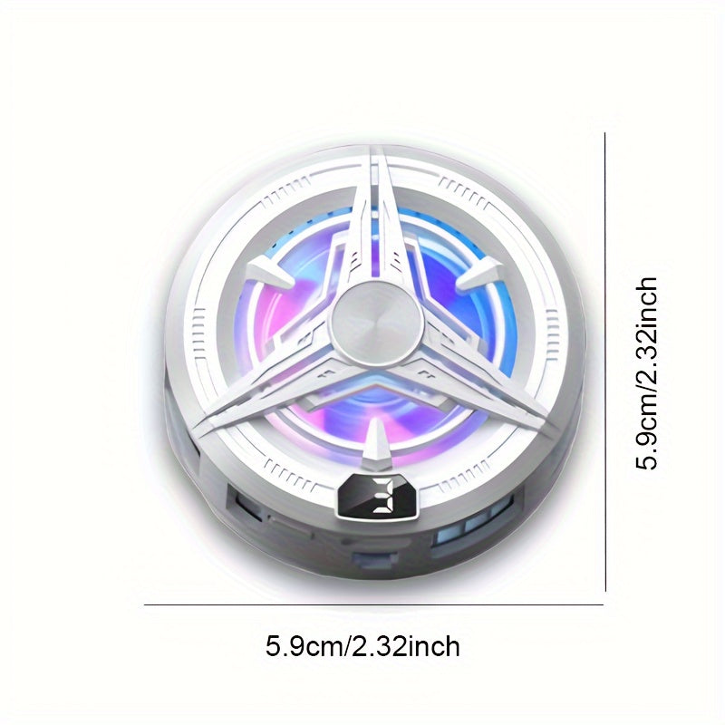 Portable Magnetic Cooler with Digital Display Low-Noise Fan USB Powered for Mobile Gaming and Streaming