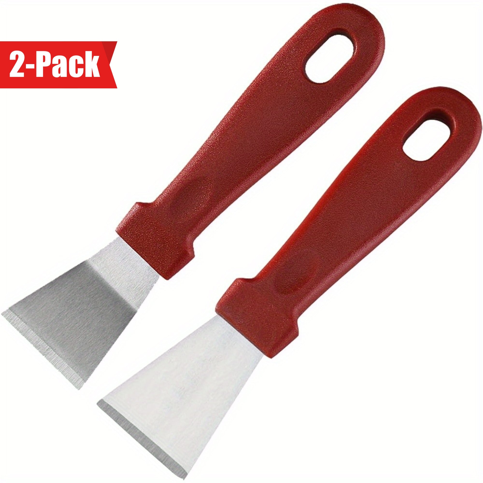 Set of 2 Stainless Steel Scrapers for Freezer, Refrigerator, Kitchen Cleaning