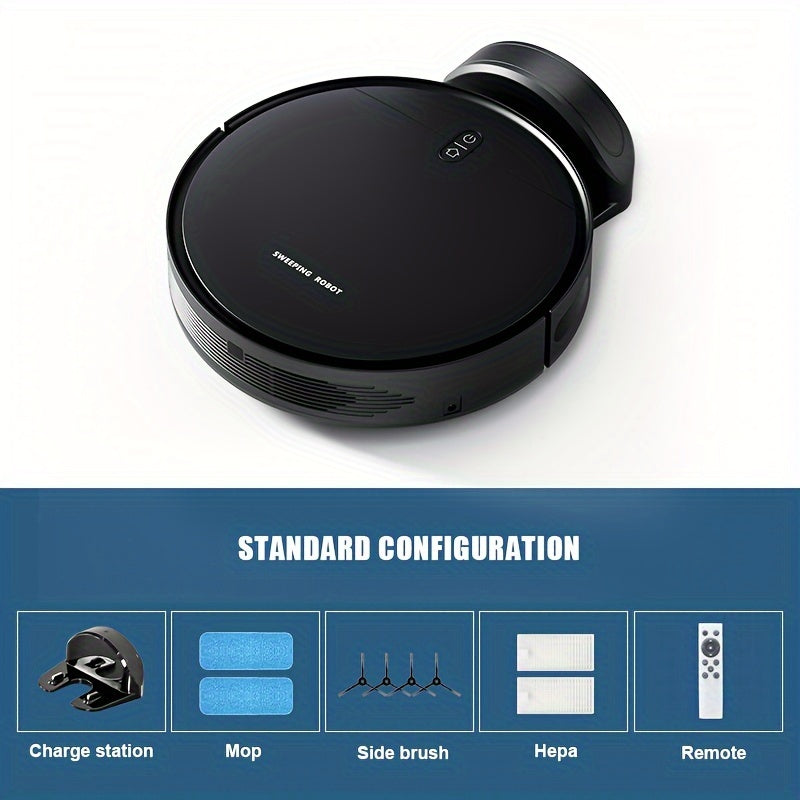 2-in-1 Robot Vacuum Cleaner for Pet Hair and Carpet Self-Charging Hard Floor and Carpet Cleaning