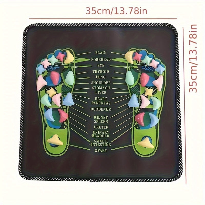 An'anaviy Xitoy tibbiyoti uchun akupressura oyoq massaji matosi, batareyasiz sog'liq va farovonlik aksessuari.