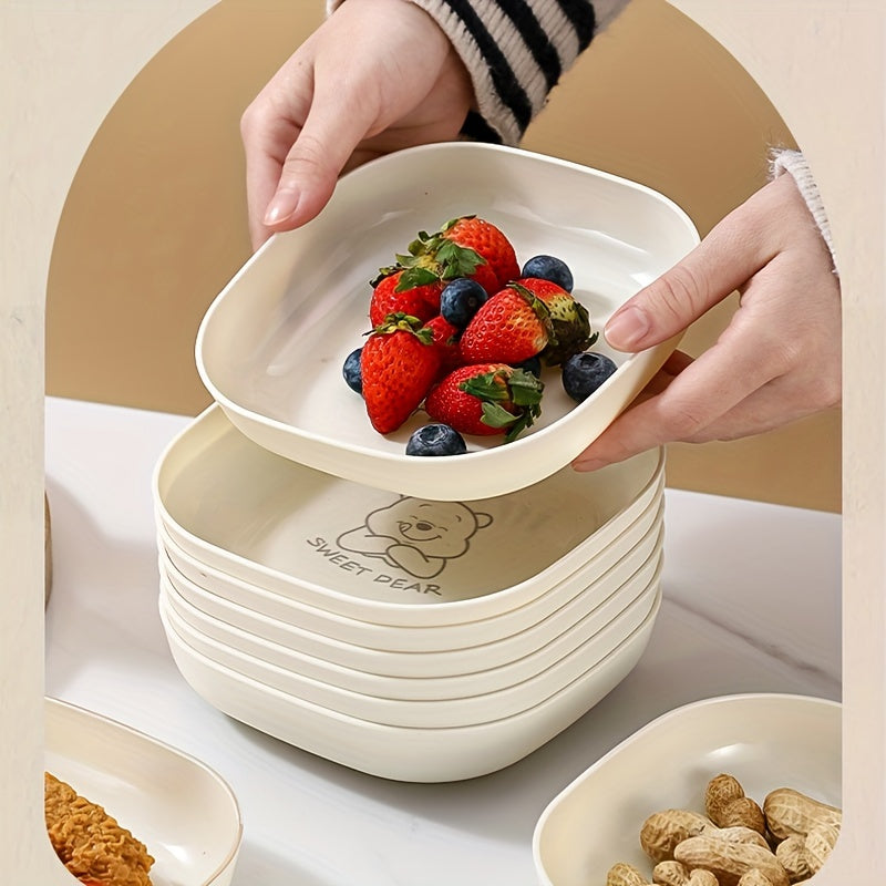 8-ta bo'laklik ovqatlanish to'plami, plitalar va plastinalar bilan oshxona va ovqatlanish uchun