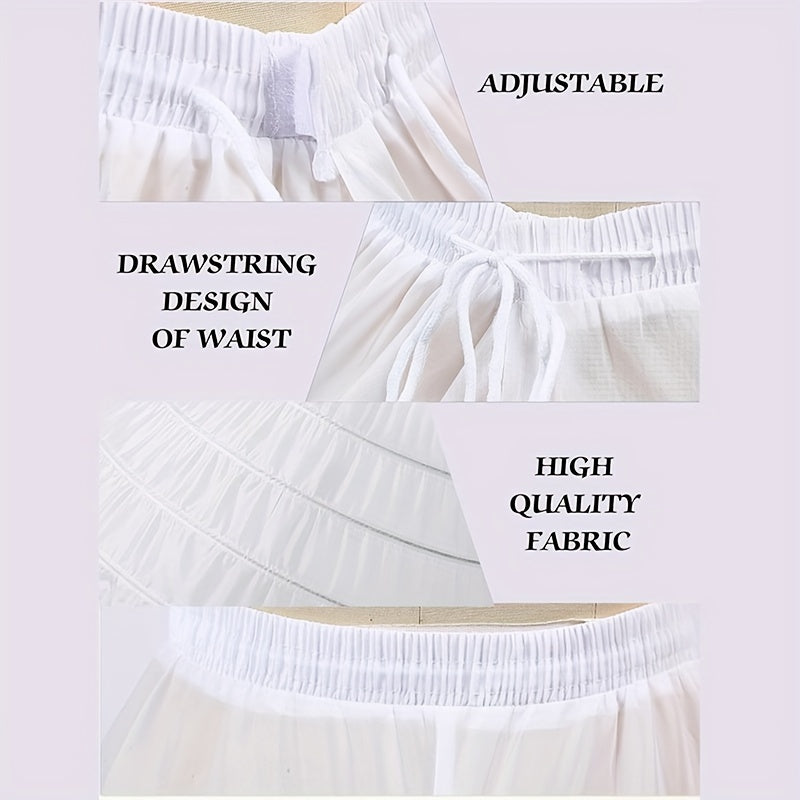 White Bridal Petticoat with Dress Enhancer for Weddings and Special Events