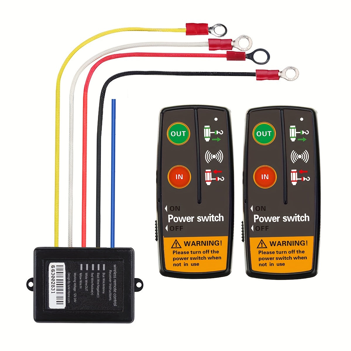 Wireless Remote Control Kit for 9V-30V Winch for ATV Blue Black