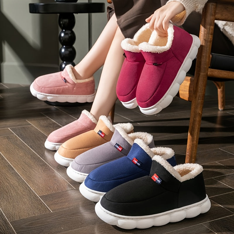 Women's Plush-Lined Winter Slippers Indoor Outdoor Convertible EVA Sole Multiple Colors