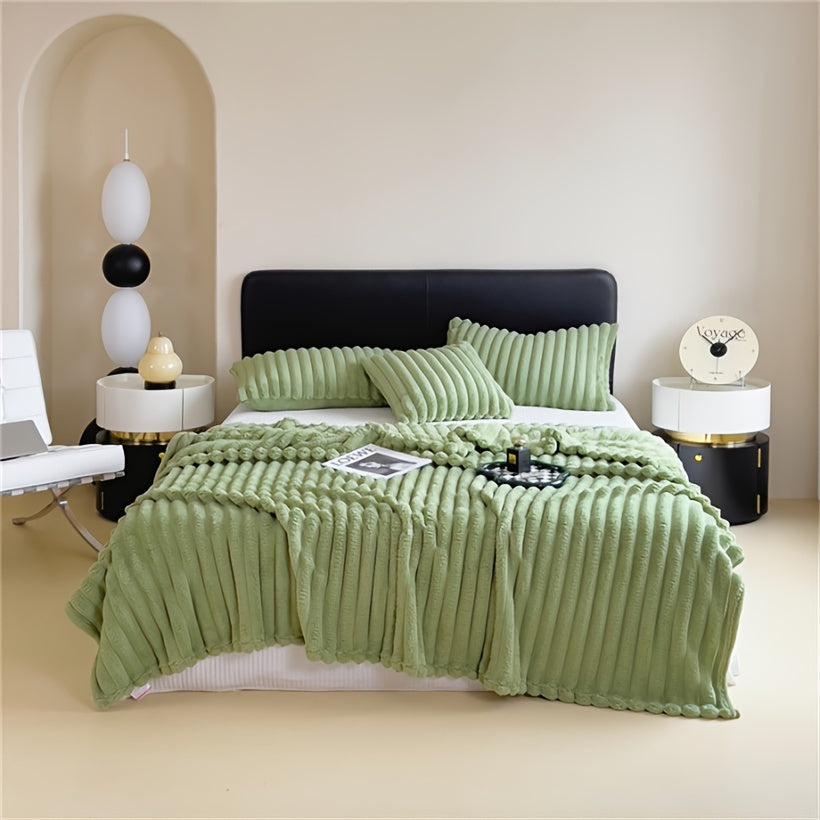 Manta de felpa de conejito suave para uso en cama acogedora, multicolor, 50x60 pulgadas