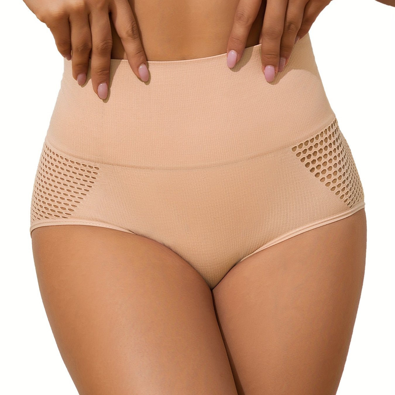 High-Waisted Tummy Control Shapewear Panties for Women Breathable Mesh Postpartum Body Shaper