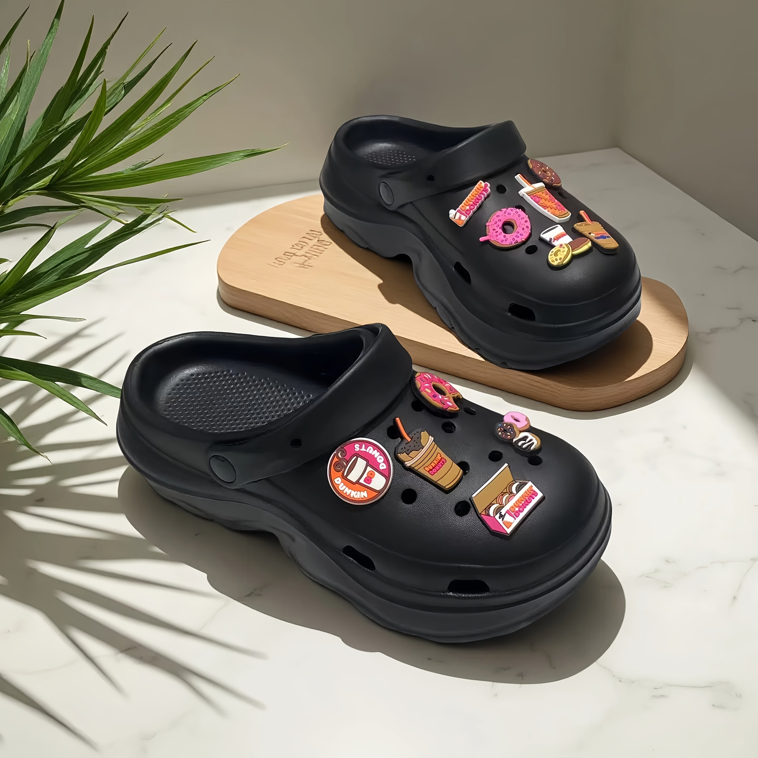 Girls Summer Sandals EVA Slip-On Donut Accessories Casual Comfort