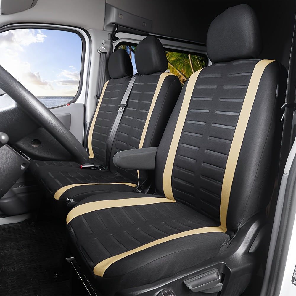Universal Car Seat Covers Breathable Polyester for 2+1 Seats