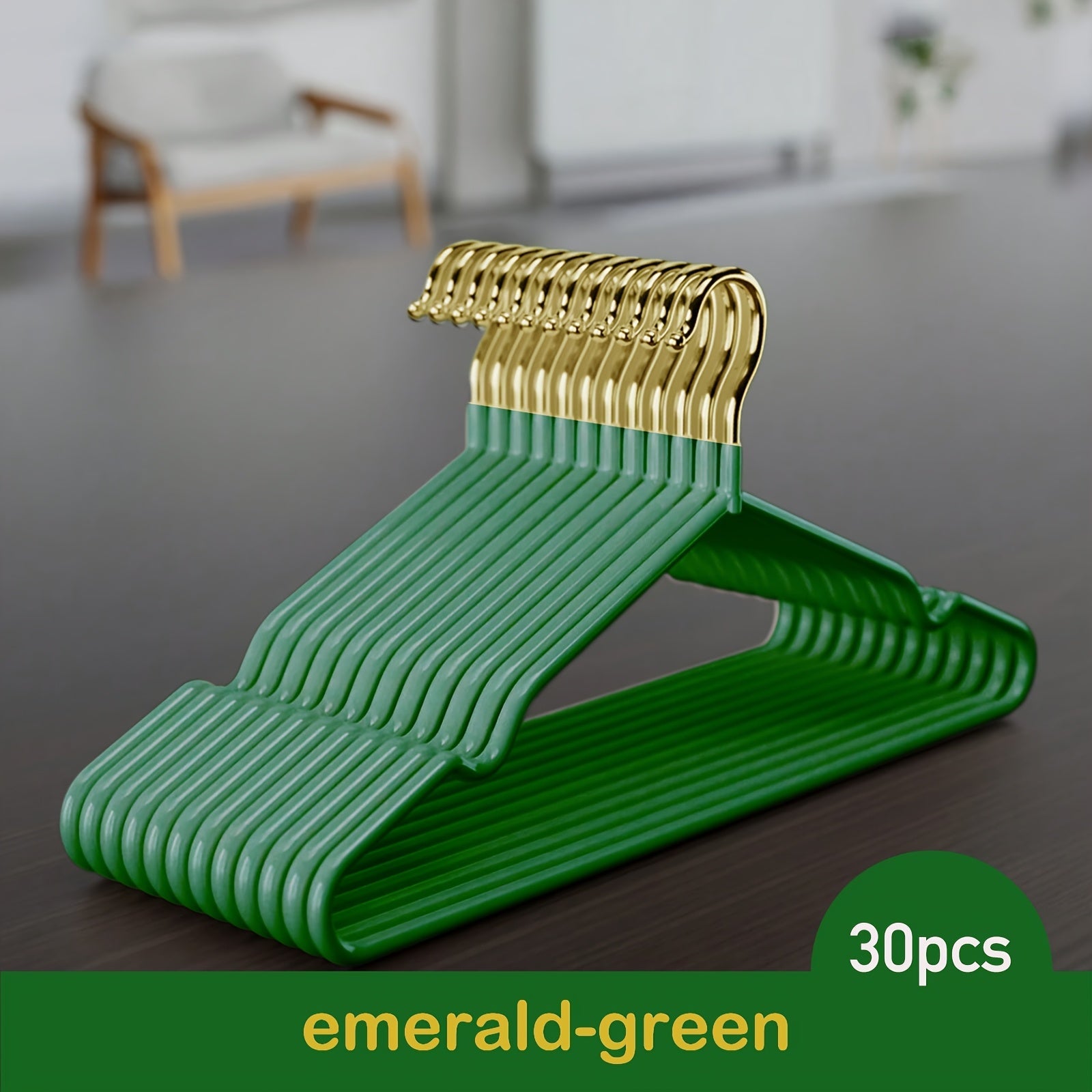 Metal Clothing Hangers Set 10/30 Pack Gold Space Saving Hangers