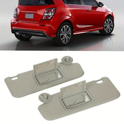 Left and Right Car Sun Visors Gray Durable ABS for Chevy Sonic Spark